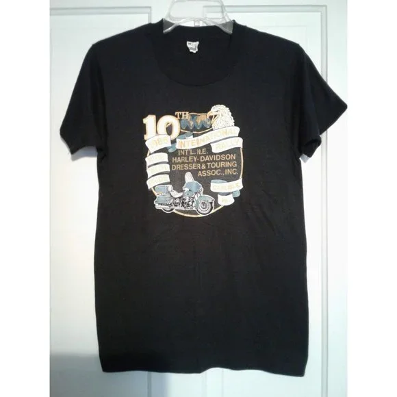 Screen Stars Biker Shirt, 1986 Vintage Harley Shirts, Mens Harley Shirt - Picture 2 of 6